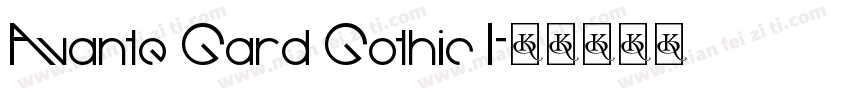 Avante Gard Gothic I字体转换